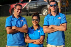 Nadeige Bailey and two other USATF interns